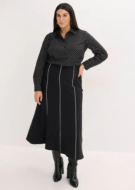 Bluse med bomull i dobbelpakning, bonprix