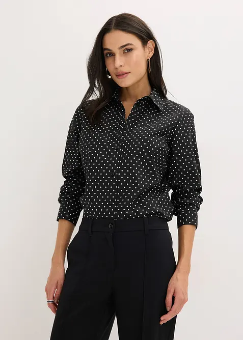 Bluse med bomull i dobbelpakning, bonprix