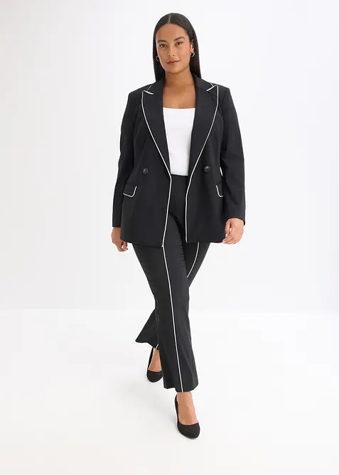 Bukse i bengalin med stretch, flared, bonprix