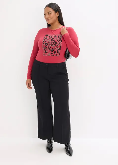 Langermet topp i &oslash;kologisk bomull, bonprix