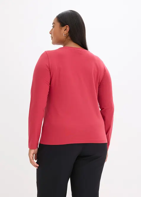 Langermet topp i &oslash;kologisk bomull, bonprix