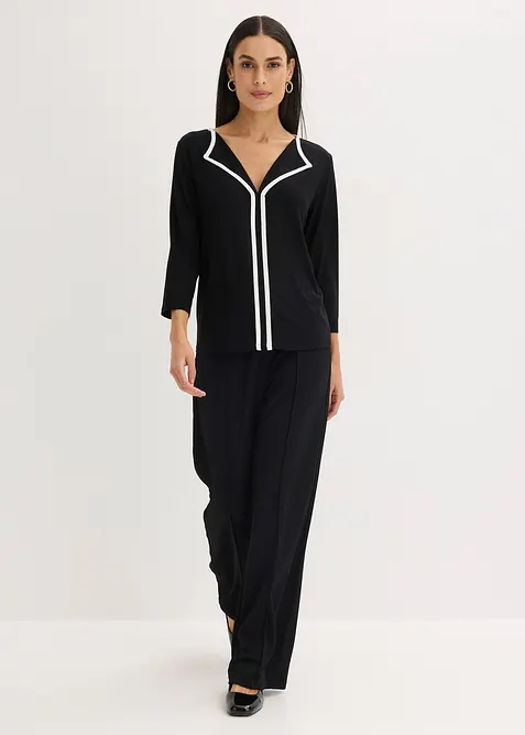 Topp med kanteb&aring;nd i kontrastfarge, bonprix