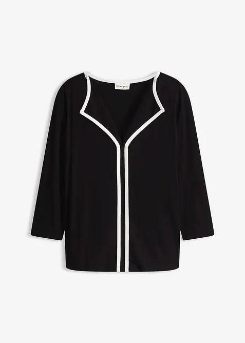 Topp med kanteb&aring;nd i kontrastfarge, bonprix