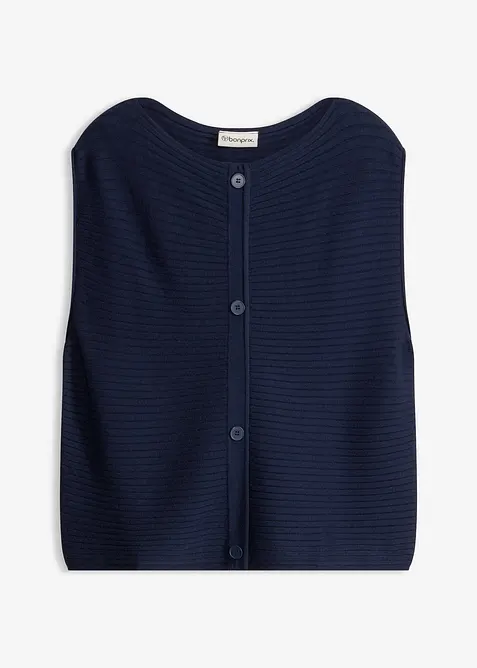 Strikket kjole og vest (2-delt sett), bonprix