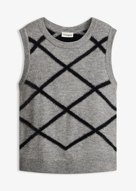Vest med fj&aelig;rgarn, bonprix