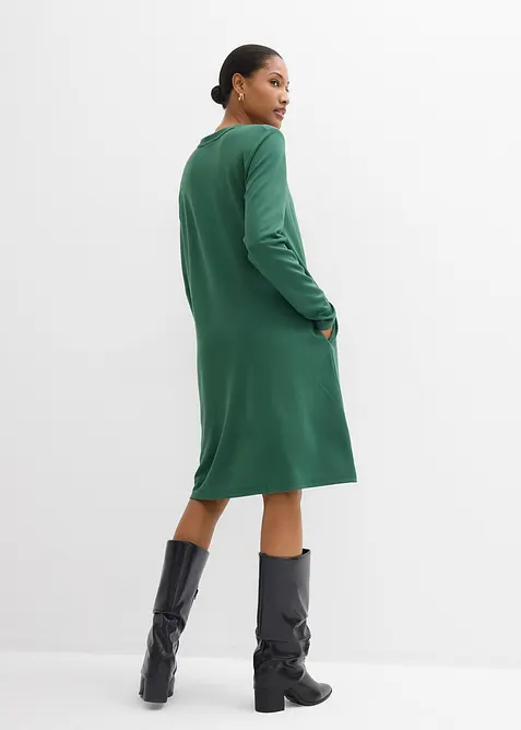 Trikotkjole i A-modell og viskosemiks, bonprix