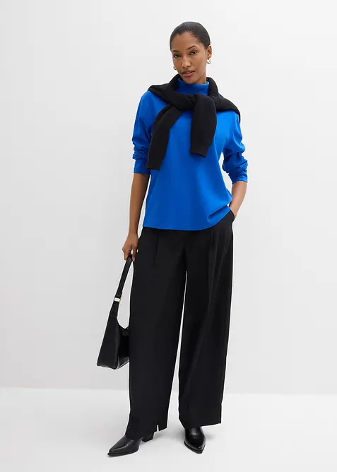 Pologenser med rullekrage av 100% bomul, bonprix