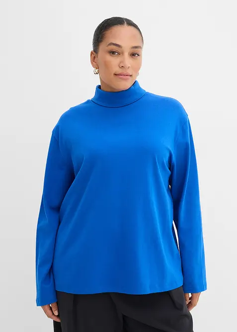 Pologenser med rullekrage av 100% bomul, bonprix