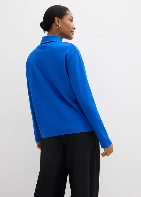 Pologenser med rullekrage av 100% bomul, bonprix