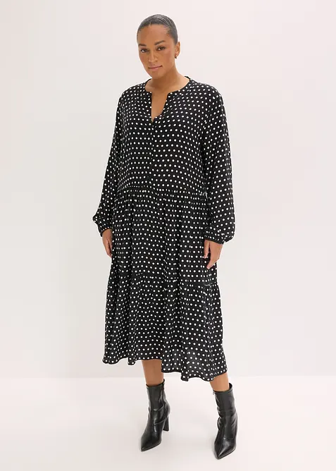 Midikjole i lett viskose, bonprix