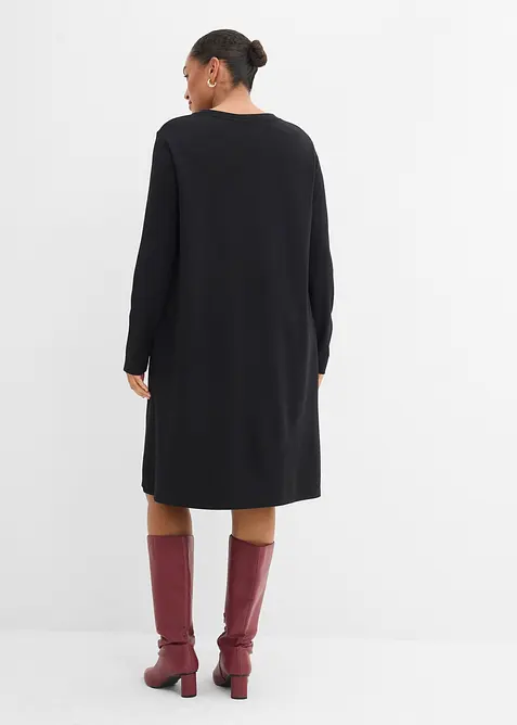 Trikotkjole i A-modell og viskosemiks, bonprix