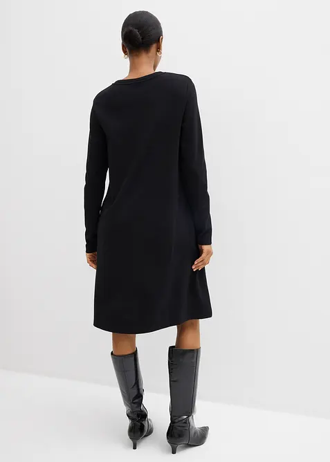 Trikotkjole i A-modell og viskosemiks, bonprix