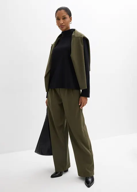 Pologenser med rullekrage av 100% bomul, bonprix