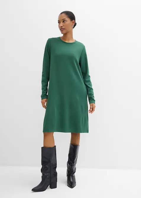 Trikotkjole i A-modell og viskosemiks, bonprix