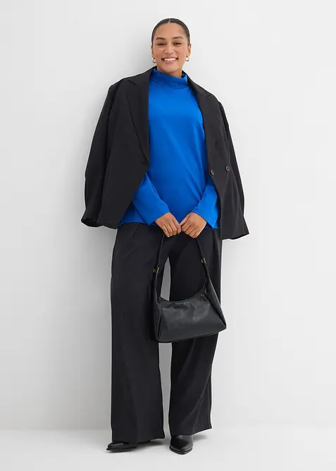 Pologenser med rullekrage av 100% bomul, bonprix