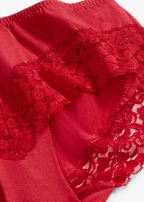 Panty med blonder (4-pack), bonprix