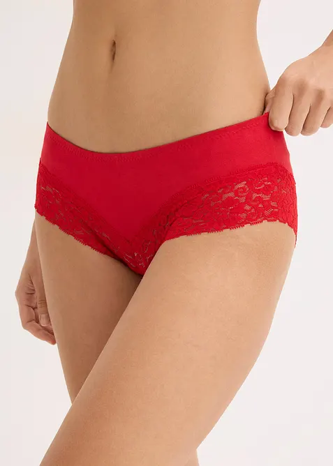 Panty med blonder (4-pack), bonprix