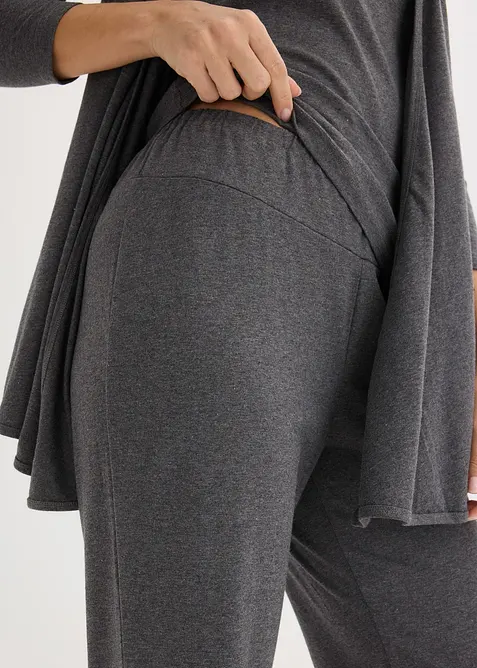 Loungewear kosedress (3-delt sett) med viskose, bonprix