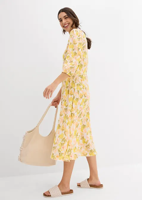 Crinkle kjole, bonprix