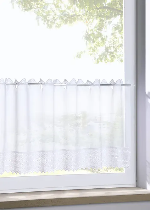 Gardinkappe med brodert kant, bonprix