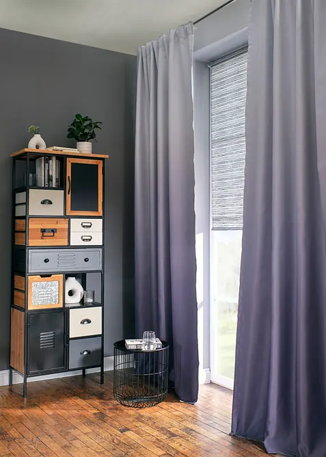 M&oslash;rkleggingsgardin med fargegradering (1-pack), bonprix