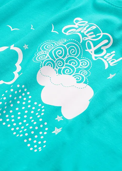 Pyjamas i 100% &oslash;kologisk bomull, bonprix