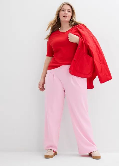 Topp i ribbemateriale (2-pack), bonprix