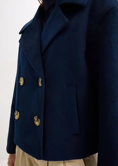 Oversized trench-jakke i ullstil, bonprix