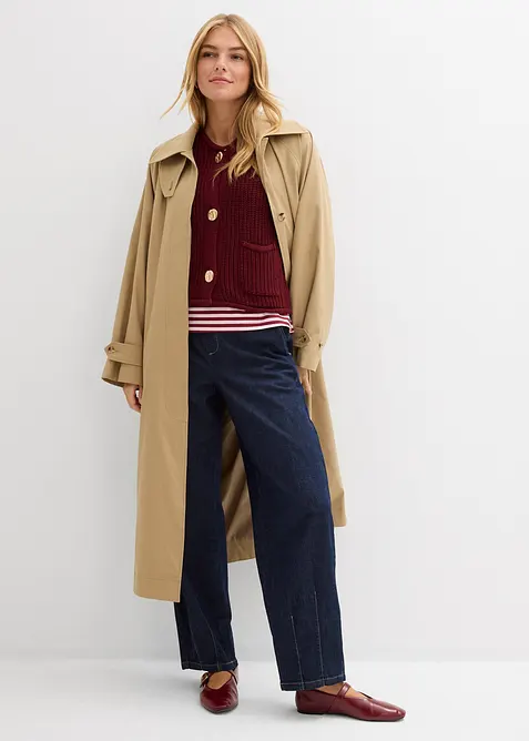 Strikket vest med lommer, bonprix