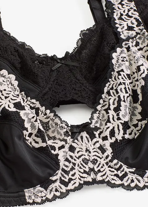 Spile-BH med vatterte stropper (2-pack), bonprix