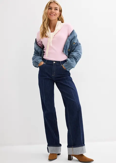 Langermet topp i 100% &oslash;kologisk bomull, bonprix