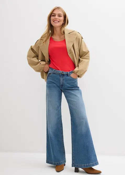 Langermet topp i 100% &oslash;kologisk bomull, bonprix