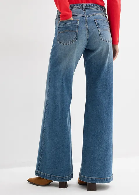 Wide Leg-jeans Mid Waist, Full Length, bonprix