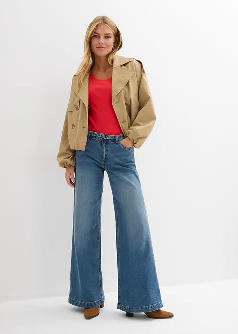 Wide Leg-jeans Mid Waist, Full Length, bonprix