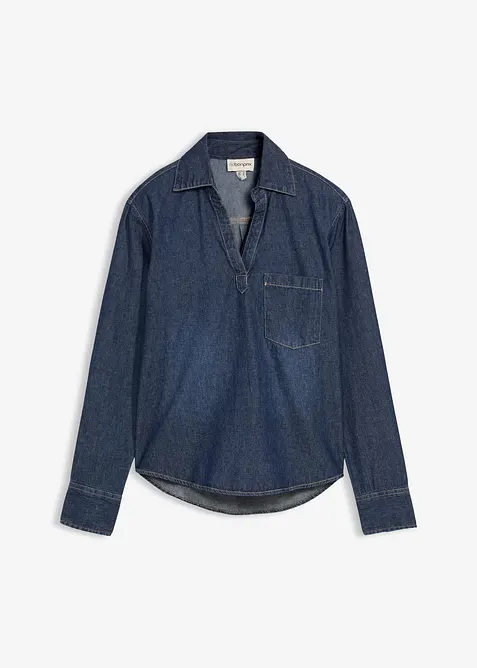Denimtunika i &oslash;kologisk bomull, bonprix