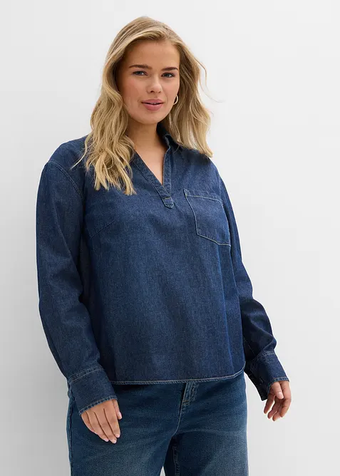 Denimtunika i &oslash;kologisk bomull, bonprix