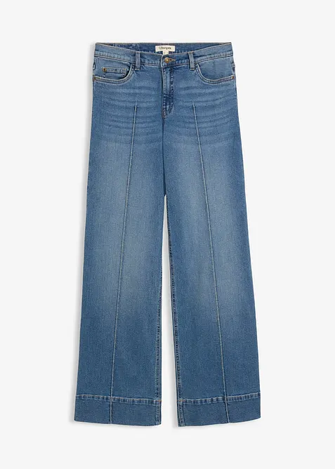 Wide Leg-jeans Mid Waist, Full Length, bonprix