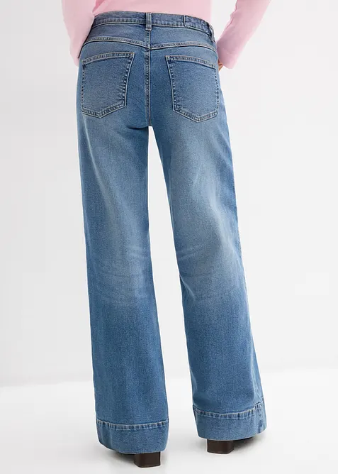 Wide Leg-jeans Mid Waist, Full Length, bonprix
