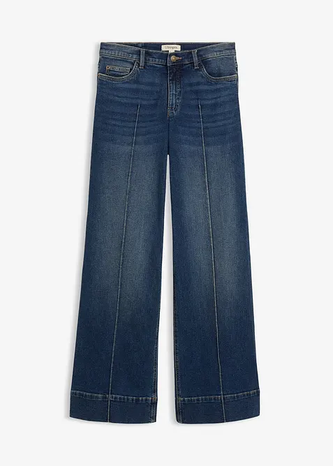 Wide Leg-jeans Mid Waist, Full Length, bonprix