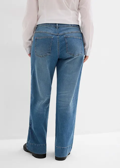 Wide Leg-jeans Mid Waist, Full Length, bonprix