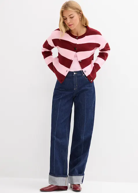 Loose Fit, Straight-jeans Mid Waist, Full Length, bonprix