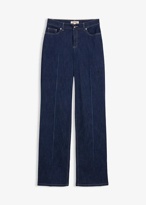 Loose Fit, Straight-jeans Mid Waist, Full Length, bonprix
