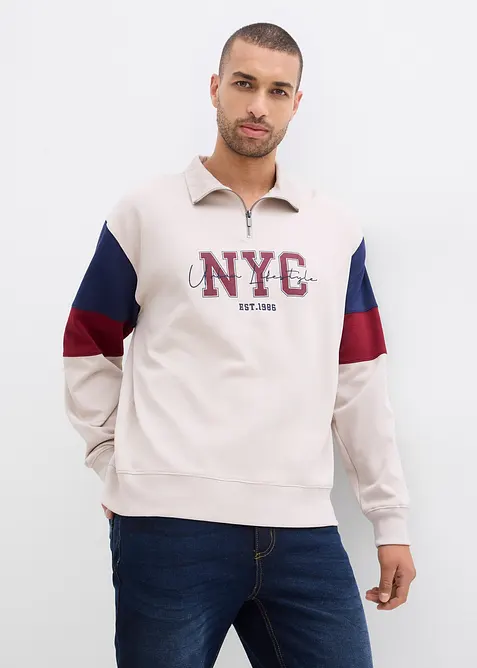 Sweatshirt i 100% &oslash;kologisk bomull, Loose Fit, bonprix