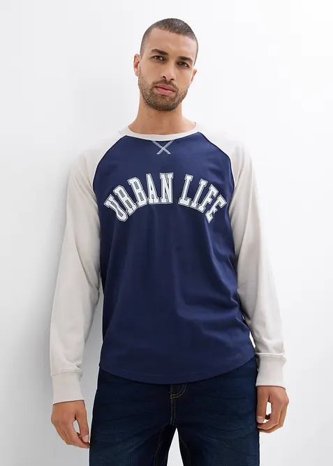 Langermet shirt i 100% &oslash;kologisk bomull, bonprix