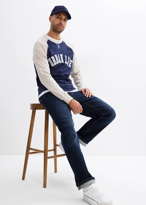 Langermet shirt i 100% &oslash;kologisk bomull, bonprix