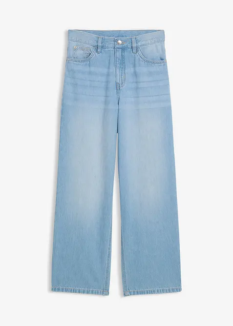 Baggy jeans med regulerbar linning, Straight, bonprix