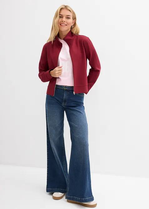 Sweatjakke i behagelig Punto di Roma-materiale, bonprix