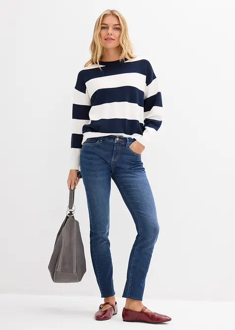 Oversized genser i myk viskosemiks, bonprix