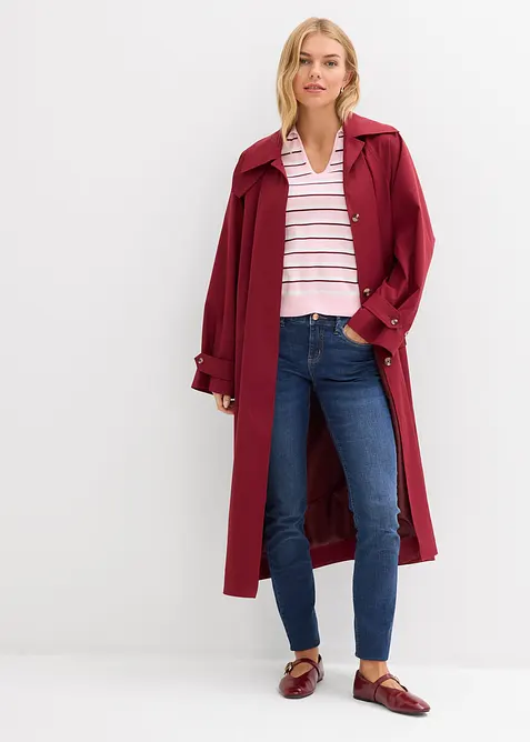 Genser med krage og V-hals, bonprix