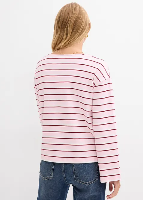 Langermet topp i 100% &oslash;kologisk bomull, bonprix